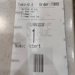 a receipt with a barcode on it