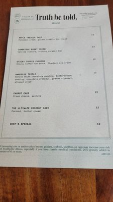 Menu photo 1 Truth Be Told Chicago, IL Menu photo 1 Truth Be Told Chicago, IL