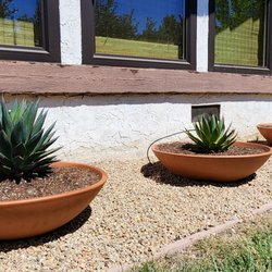 Pottery Planet San Ramon - Three 24" low profile terracotta pots