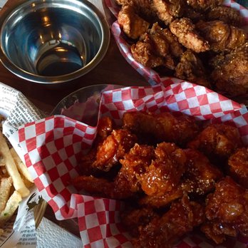 The Fry - Top is soy chicken, bottom is chicken with spicy sauce - Korean Near Me - Toronto, Ontario The Fry - Top is soy chicken, bottom is chicken with spicy sauce - Korean Near Me - Toronto, Ontario