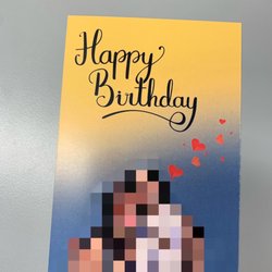 Instant Copying & Laser Printing - Gotta mosiac part of it cuz that's our photo but the card looks great!