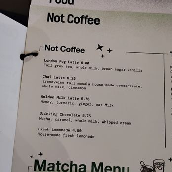 Upshot Coffee - I liked the "not coffee" section. - Coffee & Tea Near Me - St. Louis, Missouri