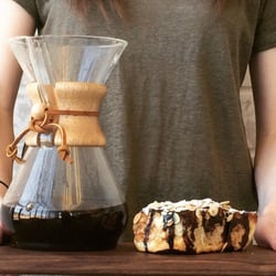Folio Cafe - Chemex and Sticky Bun
