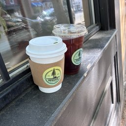 Specialty matcha, black coffee Specialty matcha, black coffee