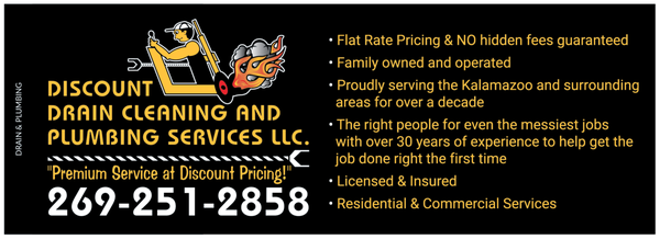 Discount Drain Cleaning and Plumbing Services Logo