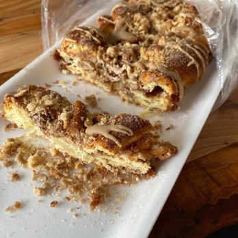 Grove Street Bakery - This is the "coffee cake." It's delicious but it isn't a coffee cake; it's a strudel. - Bakeries Near Me - Bloomington, Illinois