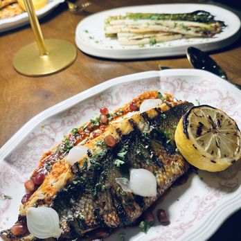 aya - Branzino (deboned) and asparagus - Middle Eastern Near Me - Milwaukee, Wisconsin aya - Branzino (deboned) and asparagus - Middle Eastern Near Me - Milwaukee, Wisconsin