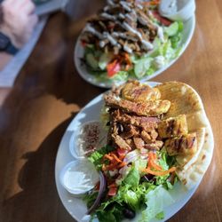 Greek Express - Combo Plate, lamb and chicken and Gyro salad