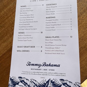 Tommy Bahama - Happy menu, food and bar - Seafood Near Me - Kihei, Hawaii Tommy Bahama - Happy menu, food and bar - Seafood Near Me - Kihei, Hawaii