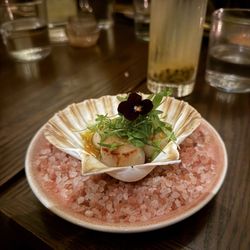 The most delicious seared scallops in a spicy citrus sauce