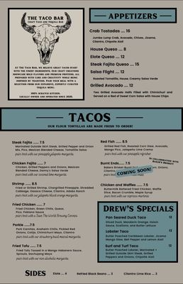 Menu photo 5 The Taco Bar Lago Vista, TX Menu photo 5 The Taco Bar Lago Vista, TX