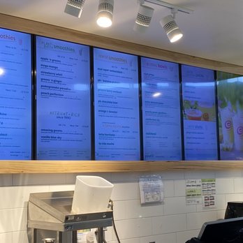 Jamba - menus on the wall of a restaurant - Juice Bars & Smoothies Near Me - Newark, New Jersey Jamba - menus on the wall of a restaurant - Juice Bars & Smoothies Near Me - Newark, New Jersey