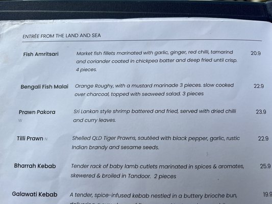 Menu photo 2 Manjits Sydney, NSW