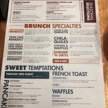 Another Broken Egg Cafe - I side of the menu - Breakfast & Brunch Near Me - Houston, Texas