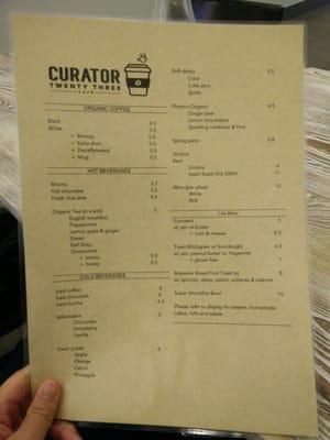Menu photo 1 Curator 23 Melbourne, VIC