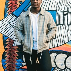 Formans Menswear - Sophisticated check retro inspired casual jacket with clean Tee and dressy stretch jean