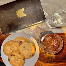 The Fox Bar & Cocktail Club - Cocktail: Left Handed Banana  Food: Fresh Baked Cookies