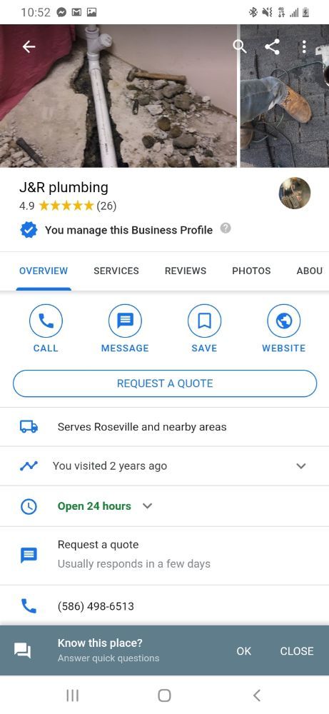 Slide of J&R Plumbing