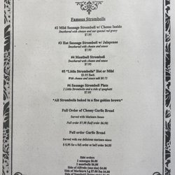 Paulie’s Italian Grill - Menu