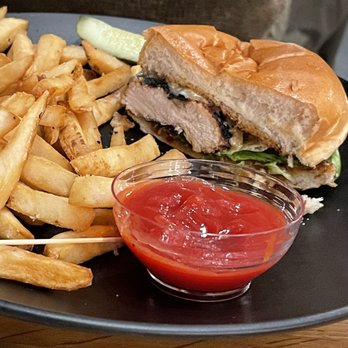 Portico - Chicken burger - New American Near Me - Grand Rapids, Michigan