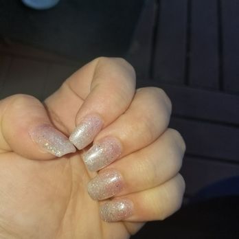 TC Nails & Spa - White iridescent glitter gel with a holo gel on top - Nail Salons Near Me - Milwaukie, Oregon TC Nails & Spa - White iridescent glitter gel with a holo gel on top - Nail Salons Near Me - Milwaukie, Oregon