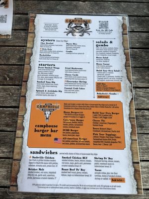 Menu photo 2 The Camphouse Diamondhead, MS
