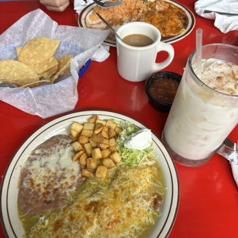 La Costa Grill - Huevos Rancheros and Chicken Enchiladas with homemade Horchata - Mexican Near Me - Arroyo Grande, California