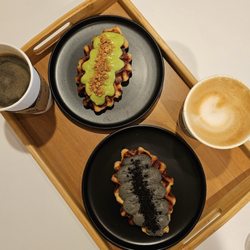 Java & Mug Cafe - Americano, latte, matcha croffle, black sesame croffle