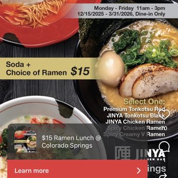 JINYA Ramen Bar - Colorado Springs - Ramen Near Me - Colorado Springs, Colorado JINYA Ramen Bar - Colorado Springs - Ramen Near Me - Colorado Springs, Colorado