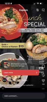 Menu photo 4 JINYA Ramen Bar - Colorado Springs Colorado Springs, CO Menu photo 4 JINYA Ramen Bar - Colorado Springs Colorado Springs, CO
