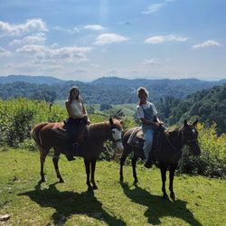 Smoky Mountain Trail Rides - Me and Jo at the viewpoint :)