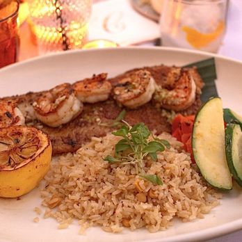 Luna Bistro Cafe - Shrimp and fish filet, zucchini and carrots cooked to perfection - New American Near Me - Long Beach, California Luna Bistro Cafe - Shrimp and fish filet, zucchini and carrots cooked to perfection - New American Near Me - Long Beach, California
