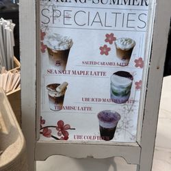 Menu as of 2026 (June)