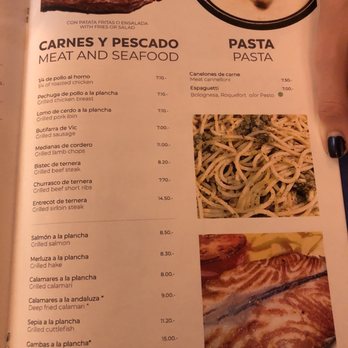 Raco de Bonsucces - Menu meat and seafood - Spanish Near Me - Barcelona, B Raco de Bonsucces - Menu meat and seafood - Spanish Near Me - Barcelona, B