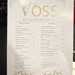 Voss - Menu