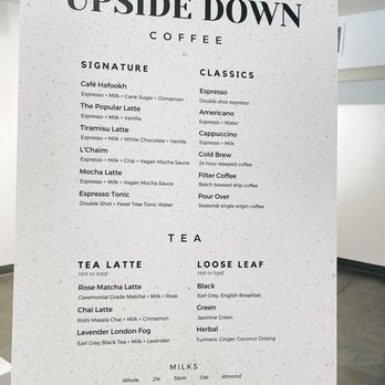 Upside Down - Menu 03/22 - Coffee & Tea Near Me - Los Angeles, California Upside Down - Menu 03/22 - Coffee & Tea Near Me - Los Angeles, California