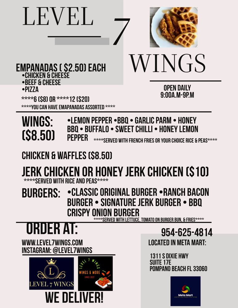 LEVEL 7 WINGS 1311 S Dixie Hwy E, Pompano Beach, FL Yelp