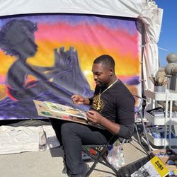 Boardwalk Art Show & Festival - Noah the artist 2023