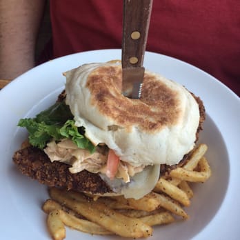 HopCat - Pork chop burger over crack fries. - American Near Me - Grand Rapids, Michigan HopCat - Pork chop burger over crack fries. - American Near Me - Grand Rapids, Michigan