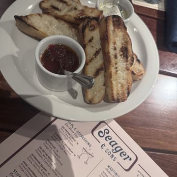Seager & Sons - Focaccia with whipped ricotta and pepper jam - Pizza Near Me - Plano, Texas