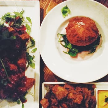 Paper Plane - Buttermilk fried chicken wings, taro scotch egg and pork chicharròn - Cocktail Bars Near Me - San Jose, California Paper Plane - Buttermilk fried chicken wings, taro scotch egg and pork chicharròn - Cocktail Bars Near Me - San Jose, California