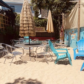 Mara’s Ice Cream Parlor - The back seating area beach style - Desserts Near Me - Rockaway Beach, New York Mara’s Ice Cream Parlor - The back seating area beach style - Desserts Near Me - Rockaway Beach, New York