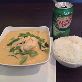 Thai Basil - Lunch Special of my Chicken Panang Curry with Rice & Ginger Ale $8.55        9-24-2016 - Thai Near Me - Lindenhurst, New York