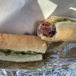 Captain Nemo's Submarine Sandwiches - Insides of a fried ham and cheese with mushrooms minus tomatoes.