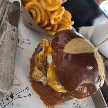 Emily - Double Stack Burger with Curly fries - Pizza Near Me - New York, New York