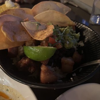 Marnas Eatery and Lounge - Rice and bean with pork belly (very fatty) and guac (salty) - Breakfast & Brunch Near Me - Minneapolis, Minnesota Marnas Eatery and Lounge - Rice and bean with pork belly (very fatty) and guac (salty) - Breakfast & Brunch Near Me - Minneapolis, Minnesota