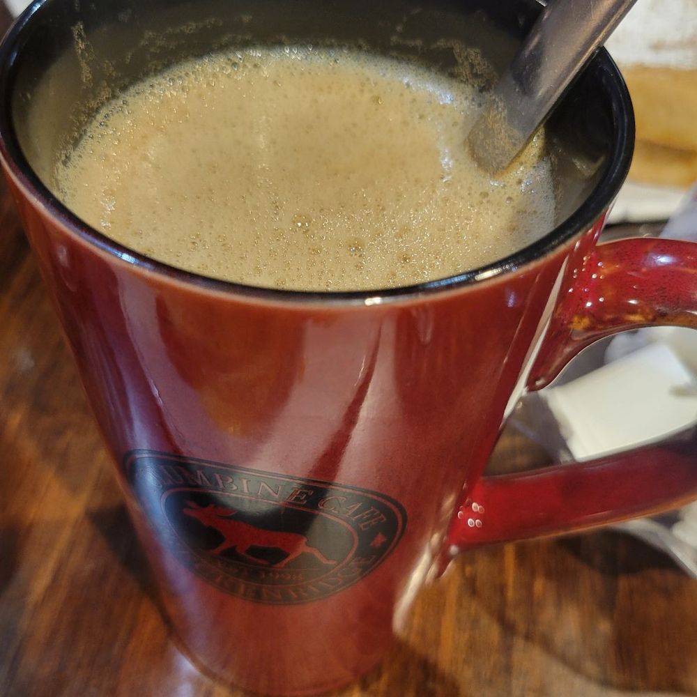 Columbine Cafe - Oat Milk Latte - American Near Me - Breckenridge, Colorado Columbine Cafe - Oat Milk Latte - American Near Me - Breckenridge, Colorado