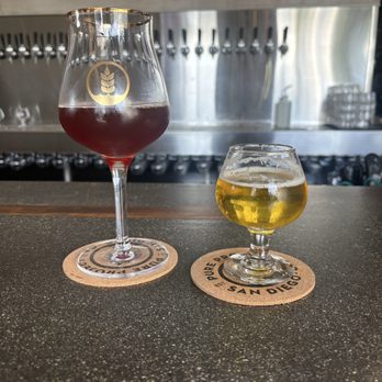 Pure Project - Vista - And there's my treats for the day together proudly standing in front of the taps - Brewpubs Near Me - Vista, California
