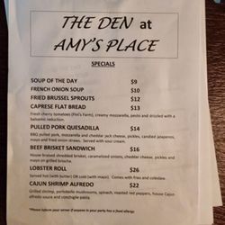 Amy's Place - Food specials Sept '23