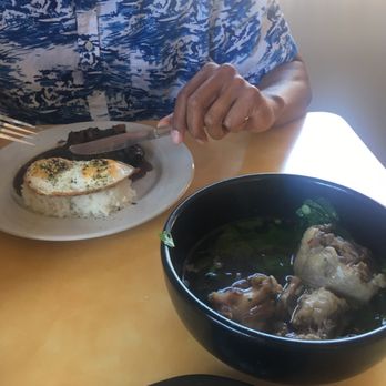 Kehaulani's Cafe - Oxtail soup and Loco moco short ribs with sunny side up eggs on top of the rice. - Breakfast & Brunch Near Me - Vallejo, California Kehaulani's Cafe - Oxtail soup and Loco moco short ribs with sunny side up eggs on top of the rice. - Breakfast & Brunch Near Me - Vallejo, California